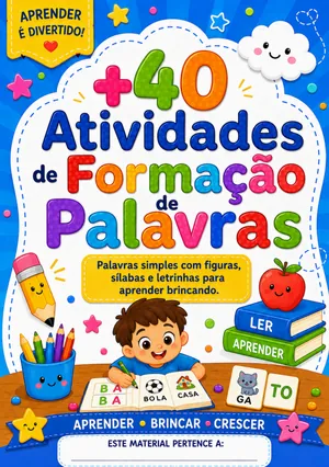 Capa: +40 atividades de formação de palavras