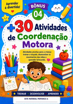 Capa: +30 atividades de coordenação motora